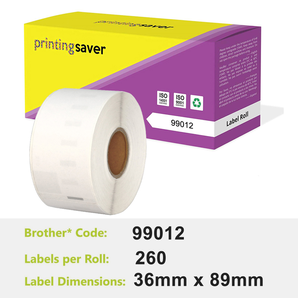 Printing Saver 5x 99017 50 x 12 mm Compatibili Rotoli Etichette adesive per Dymo LabelWriter 310 320 330 4XL 400 450 Turbo//Twin Turbo//Duo /& Seiko SLP etichettatrici 220 Etichette//Rotolo